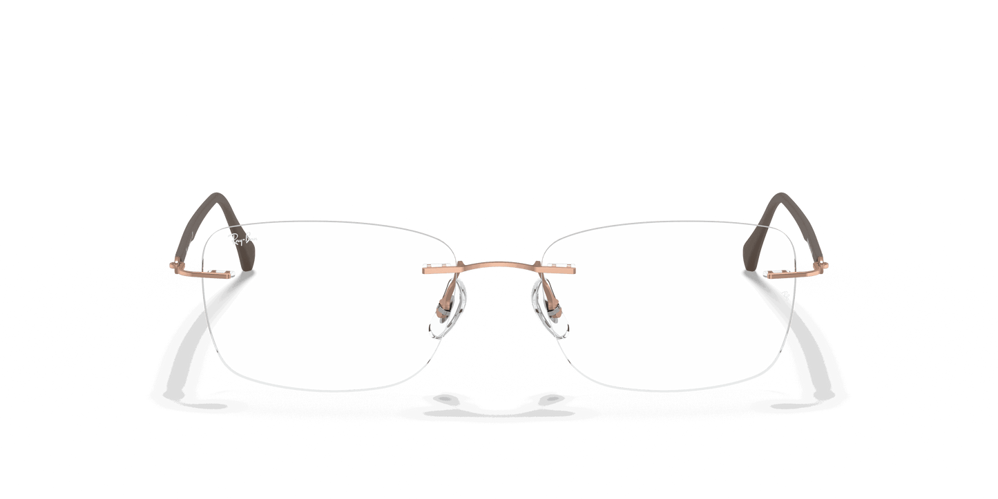 [Clear Lenses, Polished Light Brown Frame]