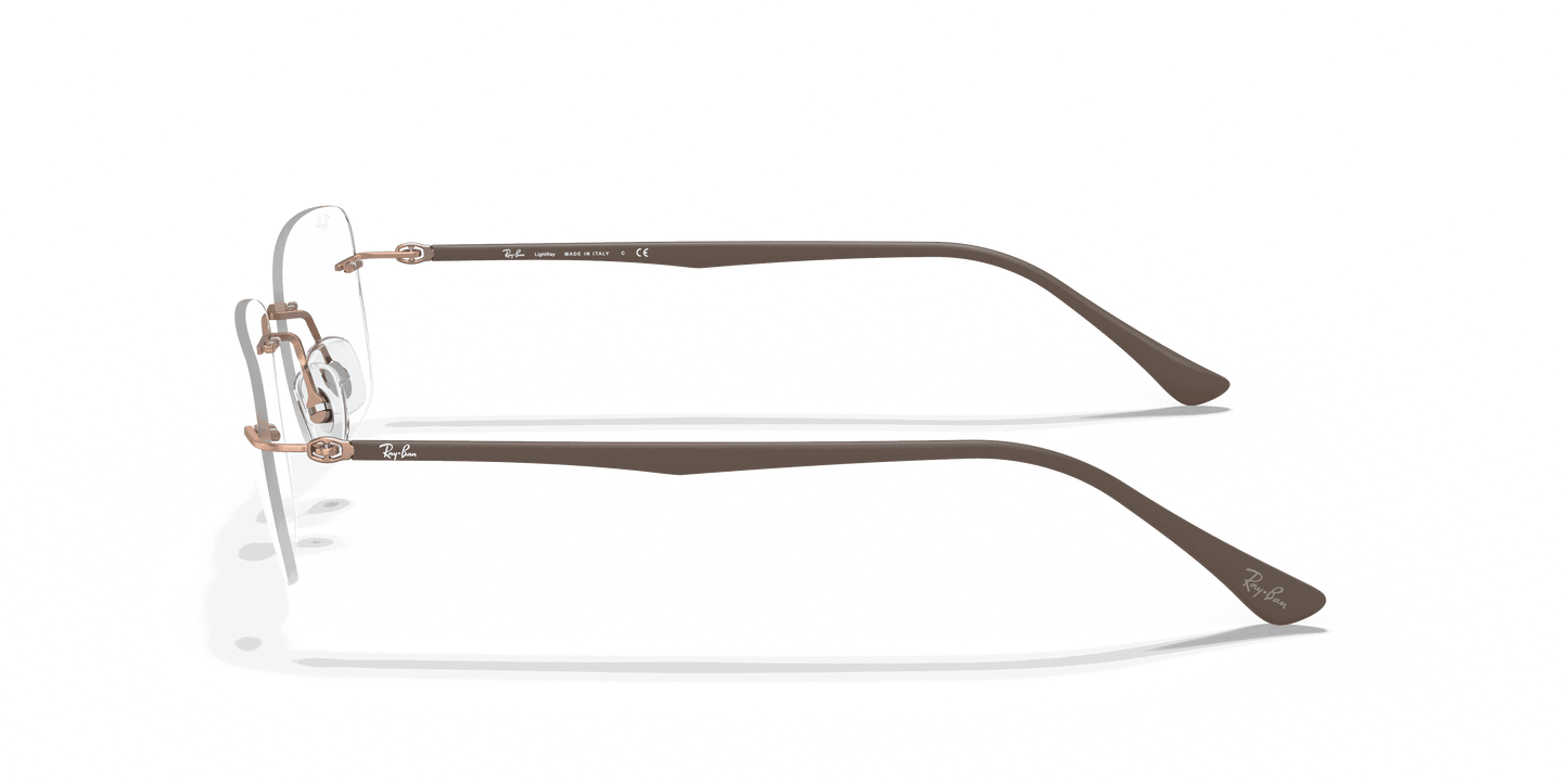 [Clear Lenses, Polished Light Brown Frame]