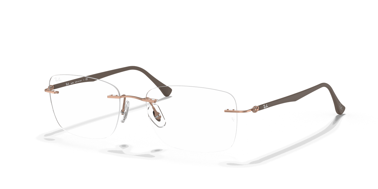 [Clear Lenses, Polished Light Brown Frame]
