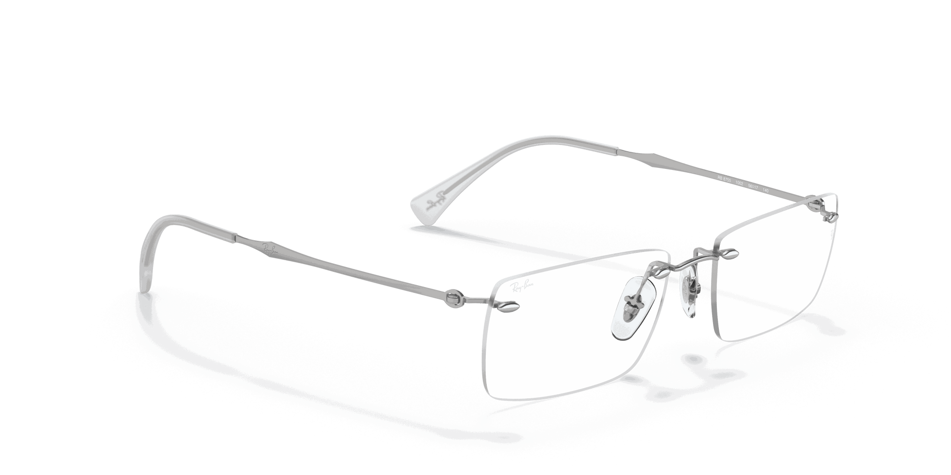 [Clear Lenses, Polished Silver Frame]