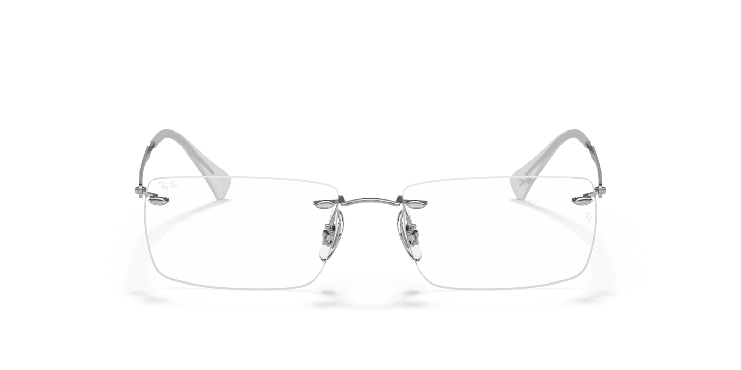 [Clear Lenses, Polished Silver Frame]