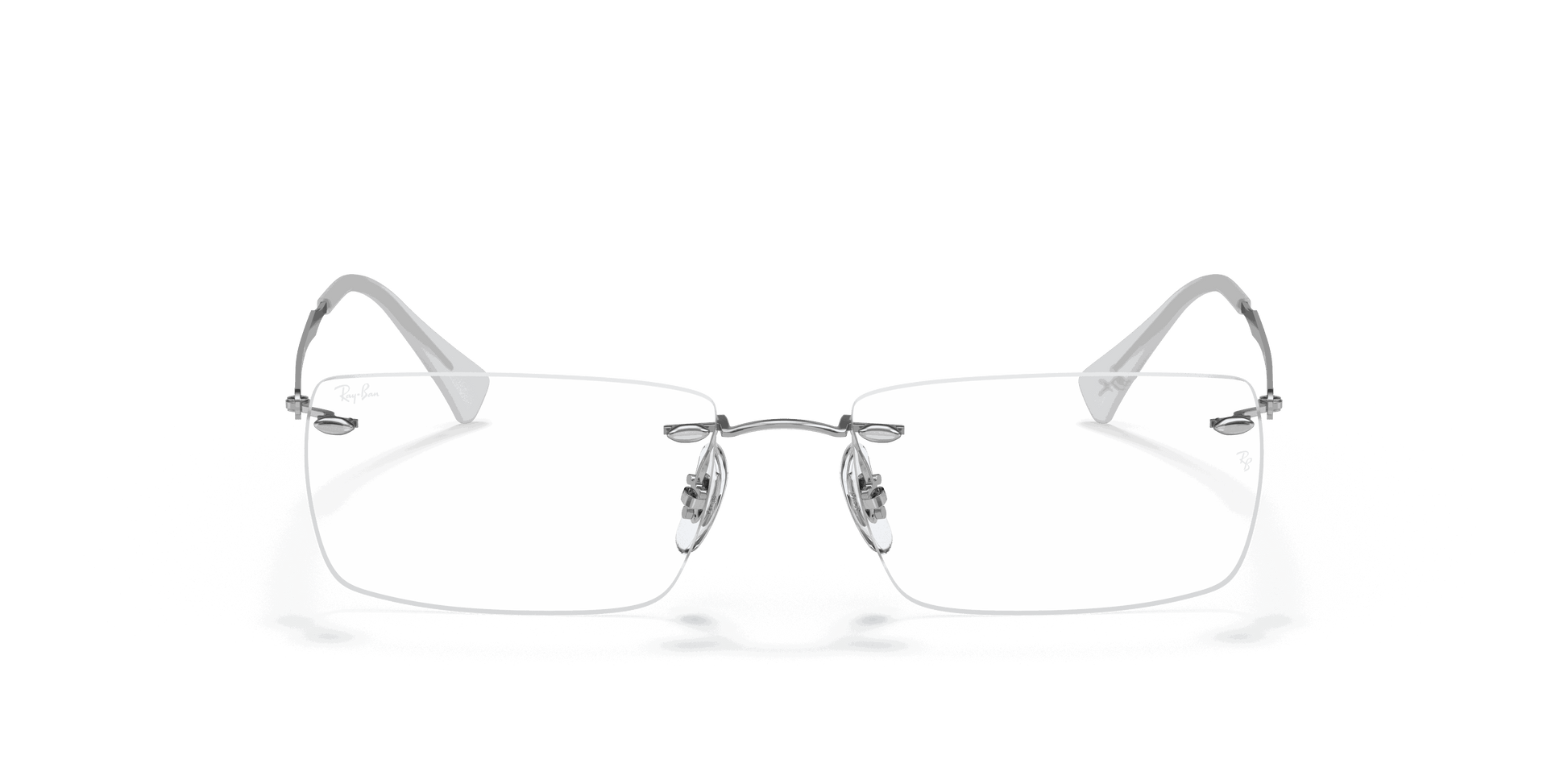 [Clear Lenses, Polished Silver Frame]