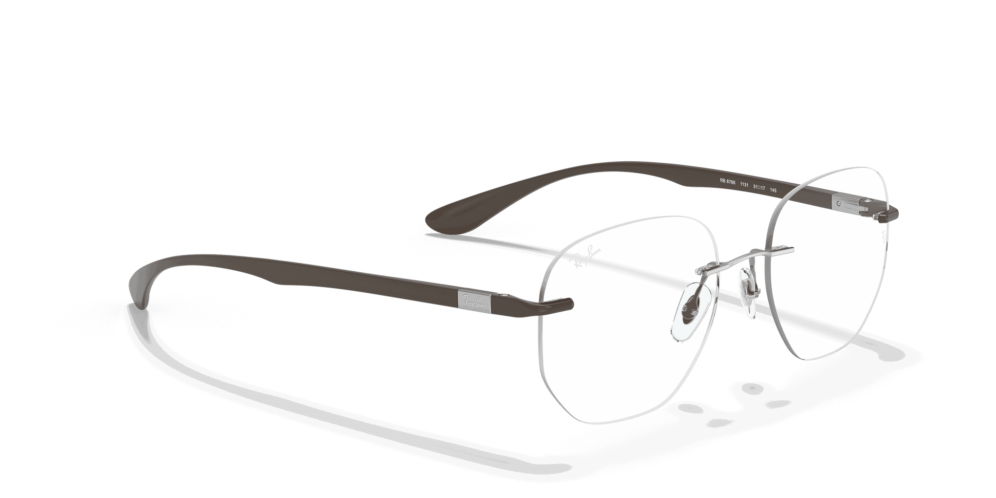 [Clear Lenses, Polished Light Brown Frame]