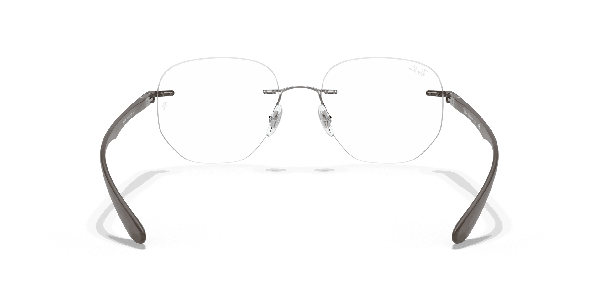 [Clear Lenses, Polished Light Brown Frame]