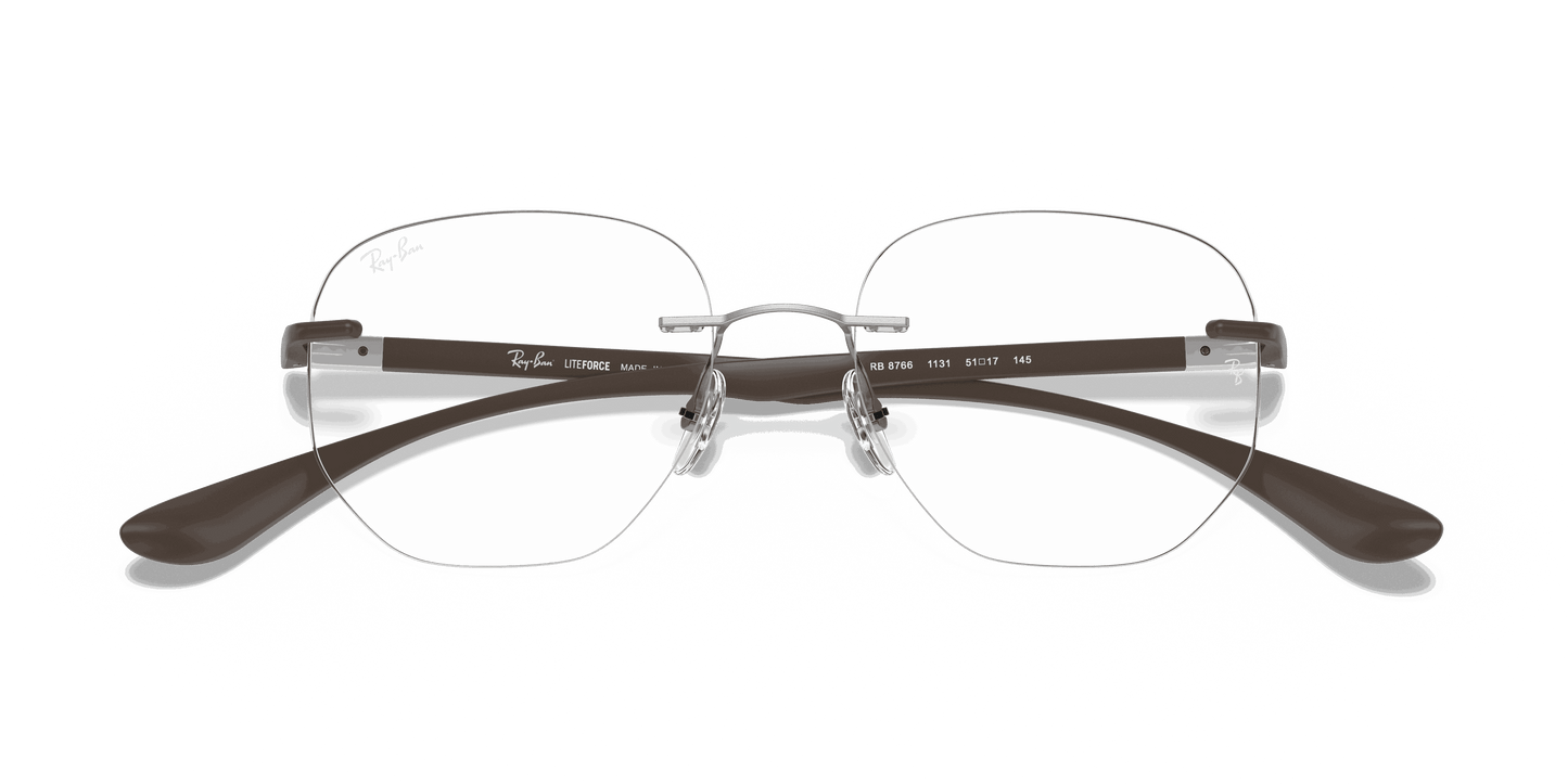 [Clear Lenses, Polished Light Brown Frame]