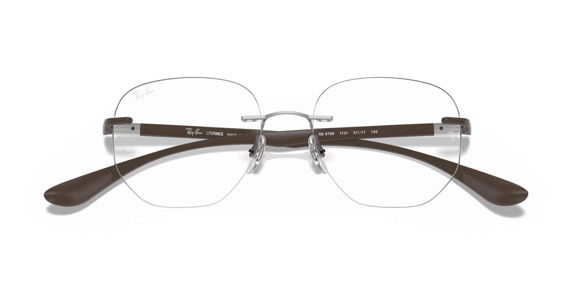 [Clear Lenses, Polished Light Brown Frame]