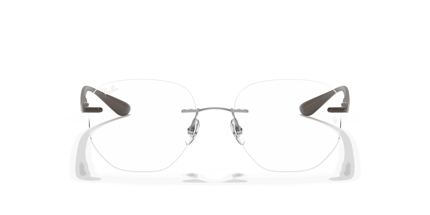 [Clear Lenses, Polished Light Brown Frame]