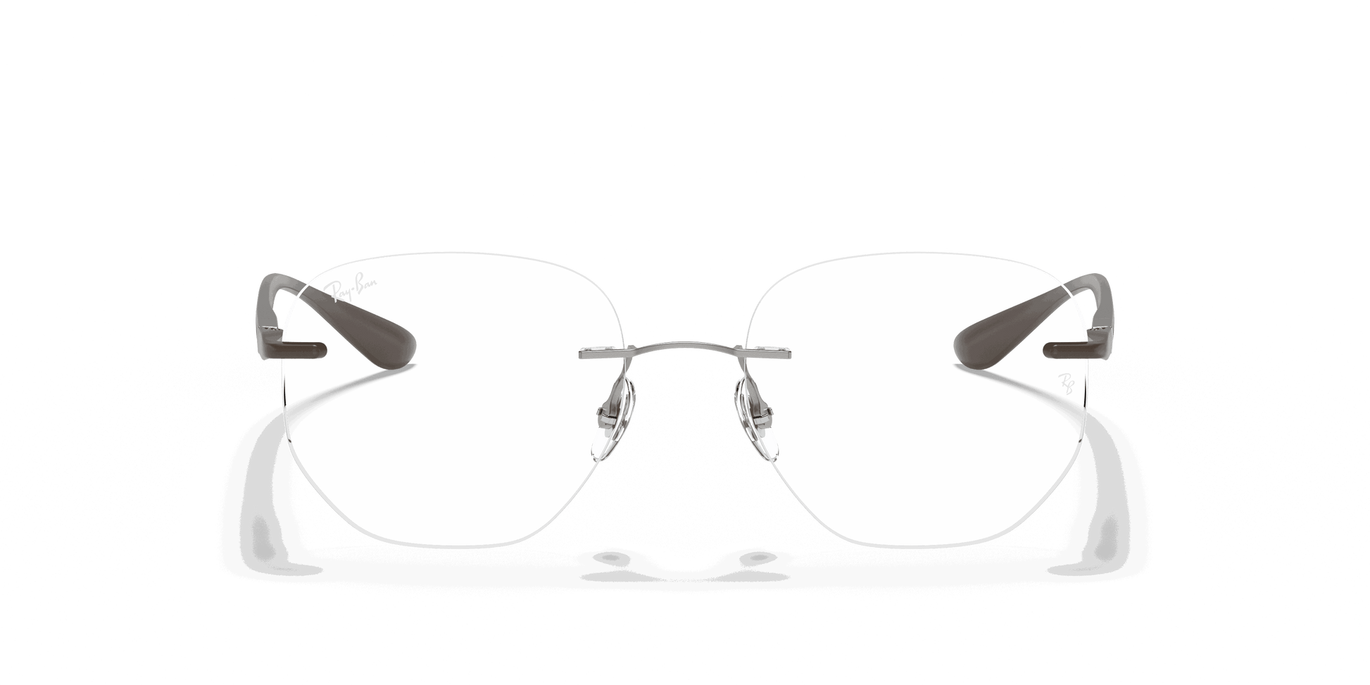 [Clear Lenses, Polished Light Brown Frame]
