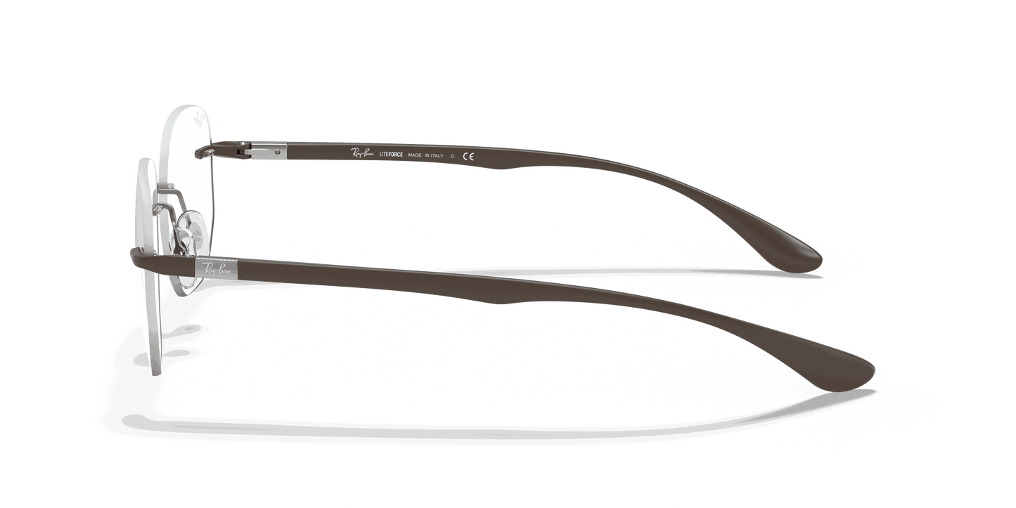 [Clear Lenses, Polished Light Brown Frame]