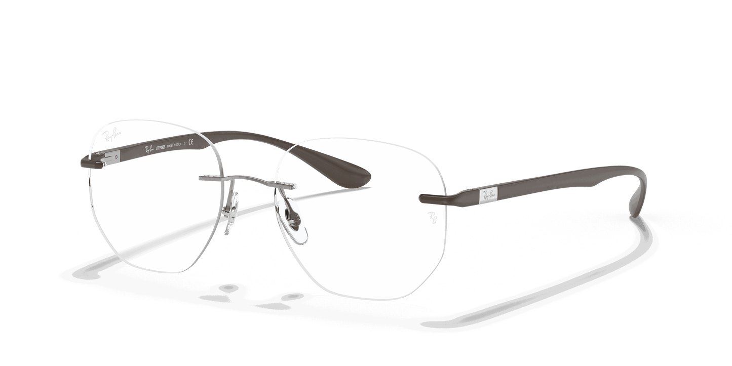 [Clear Lenses, Polished Light Brown Frame]