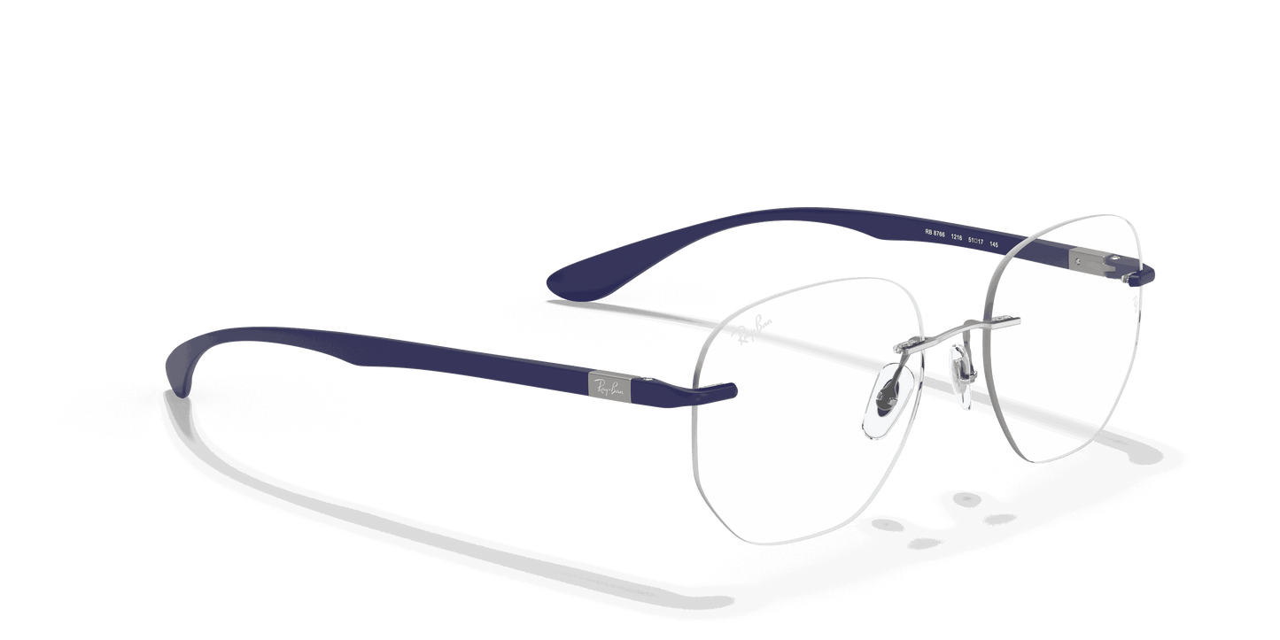 [Clear Lenses, Polished Silver Frame]