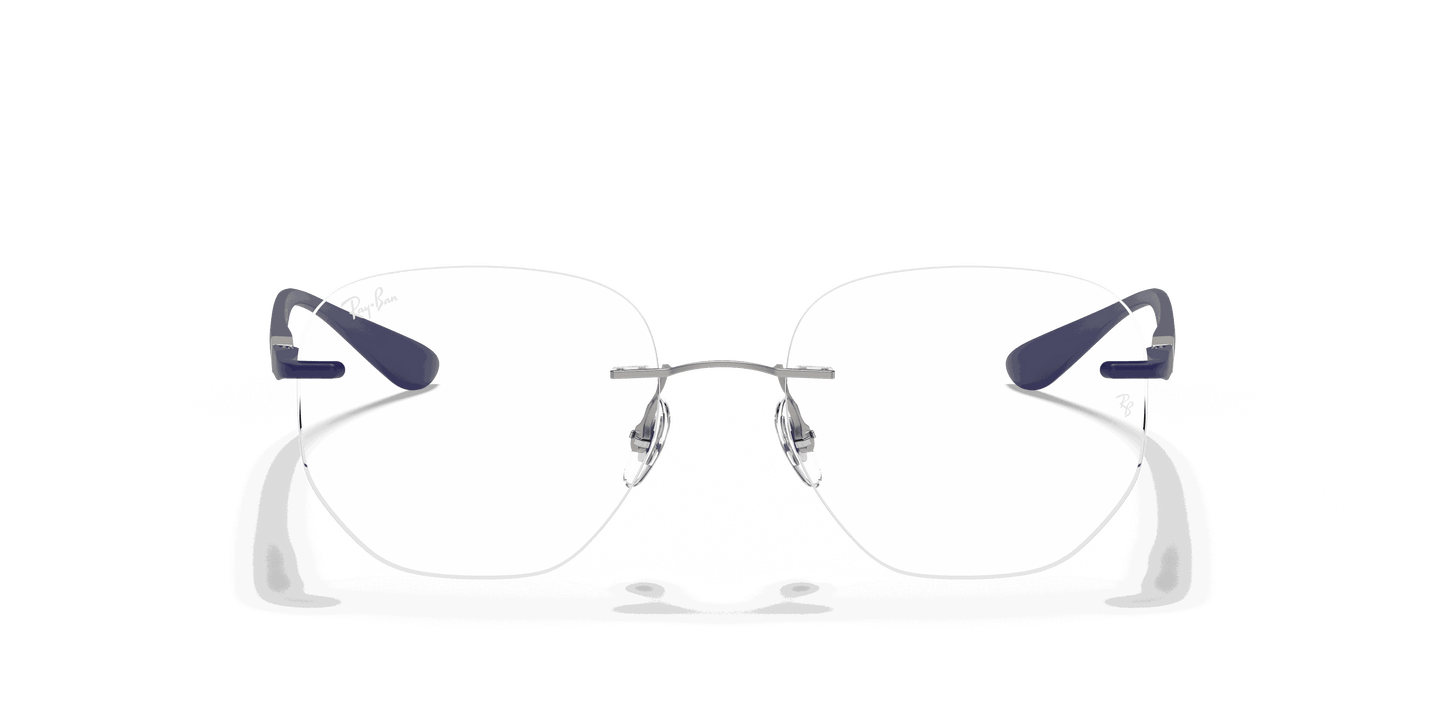 [Clear Lenses, Polished Silver Frame]