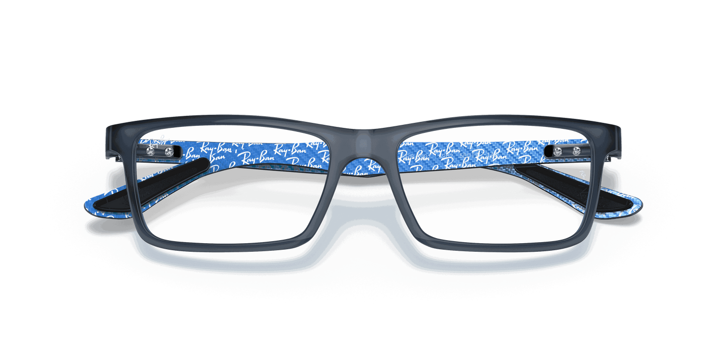 [Clear Lenses, Matte Blue Frame]
