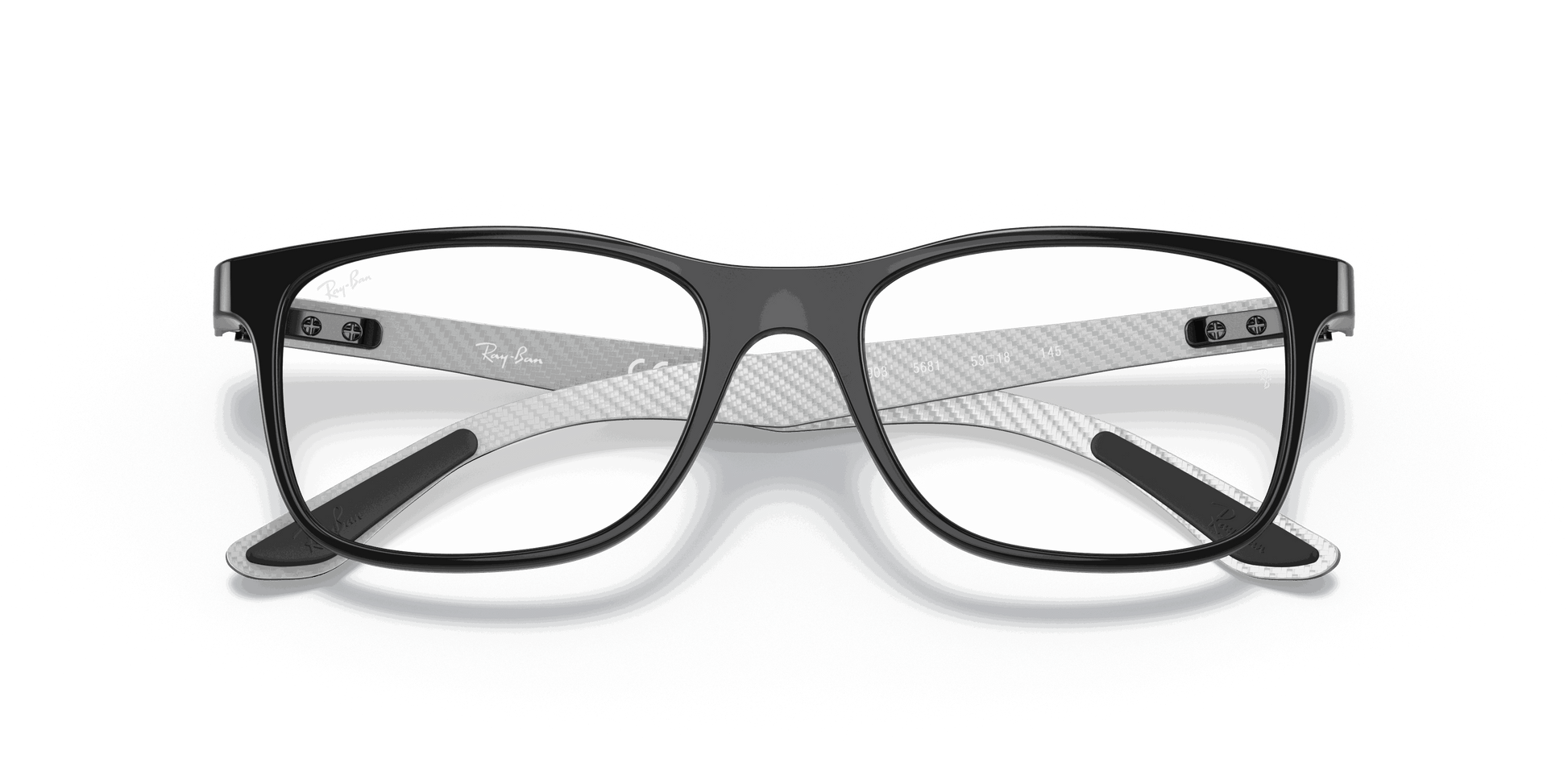 [Clear Lenses, Polished Black Frame]