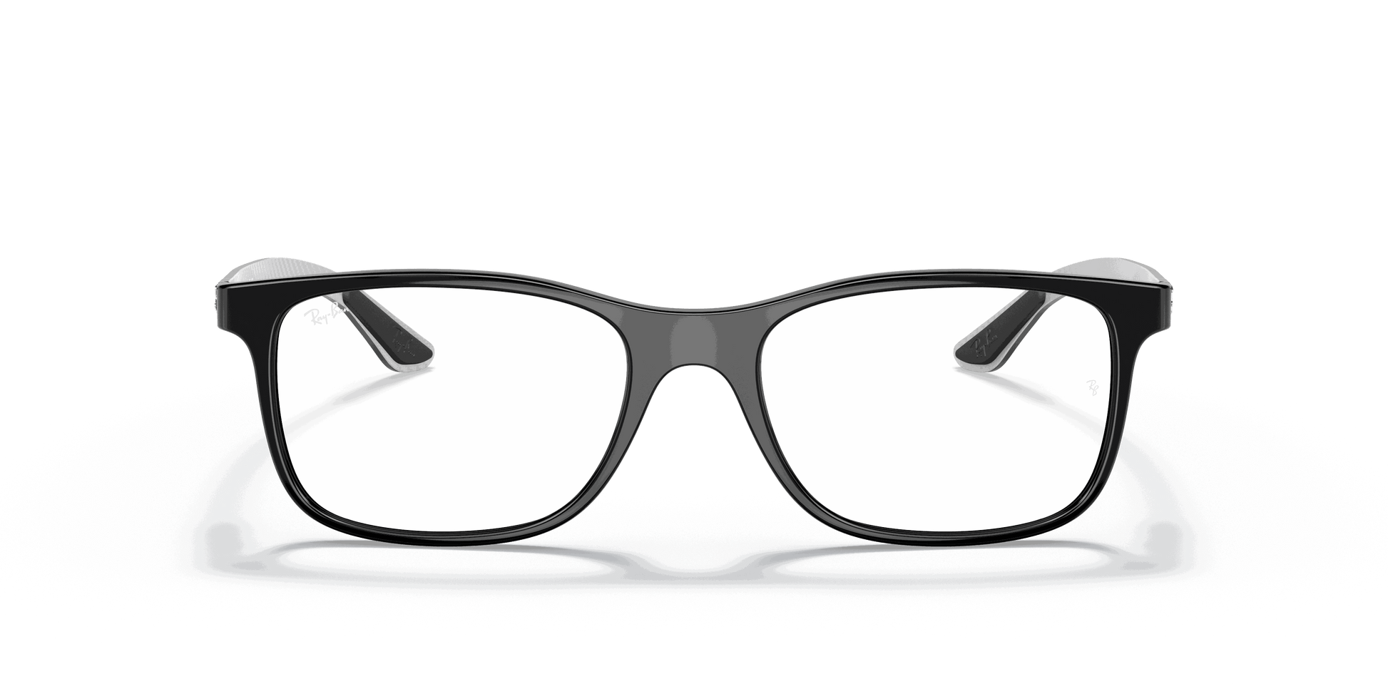 [Clear Lenses, Polished Black Frame]