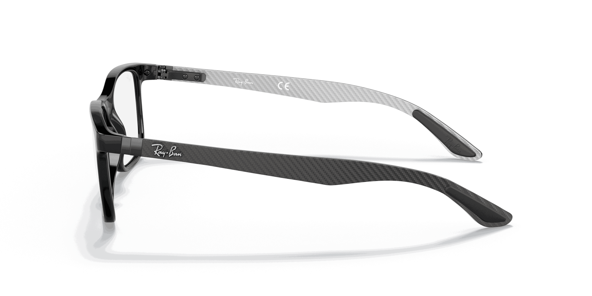 [Clear Lenses, Polished Black Frame]