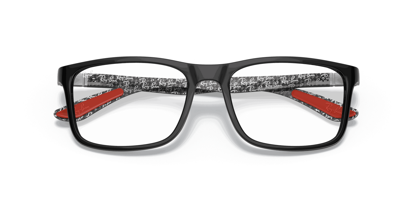[Clear Lenses, Polished Black Frame]