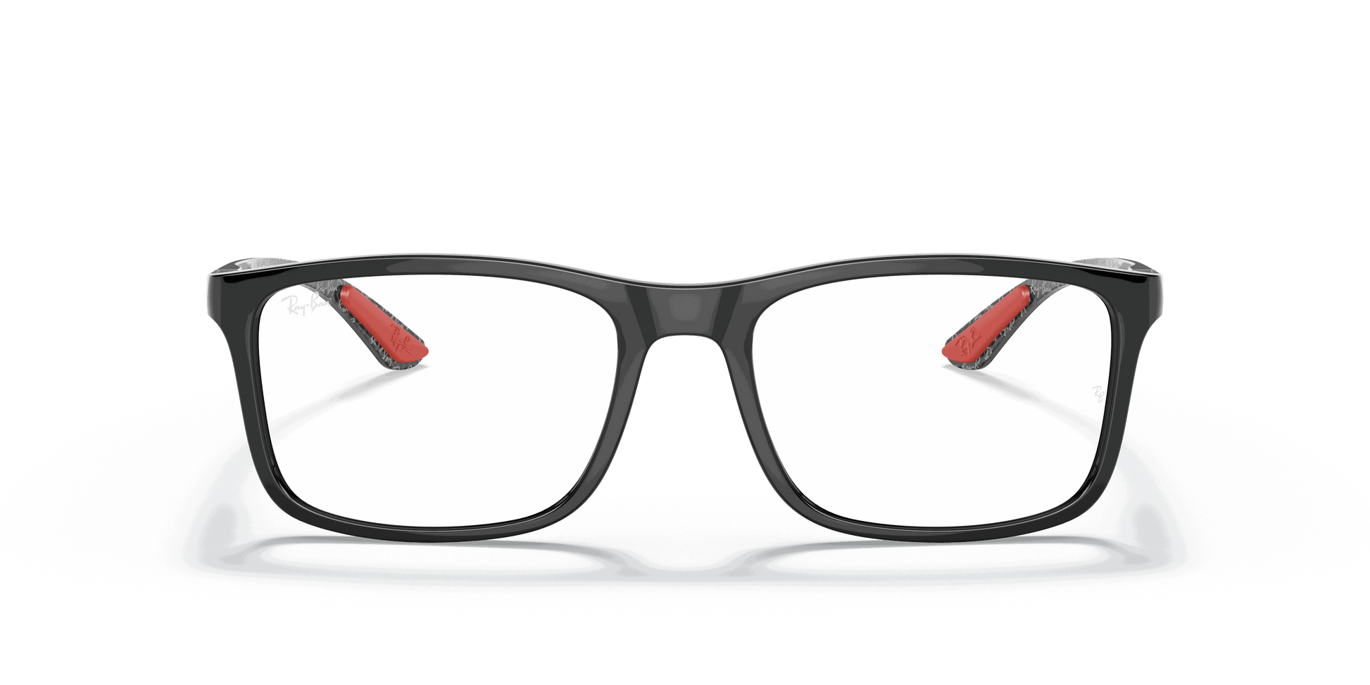 [Clear Lenses, Polished Black Frame]