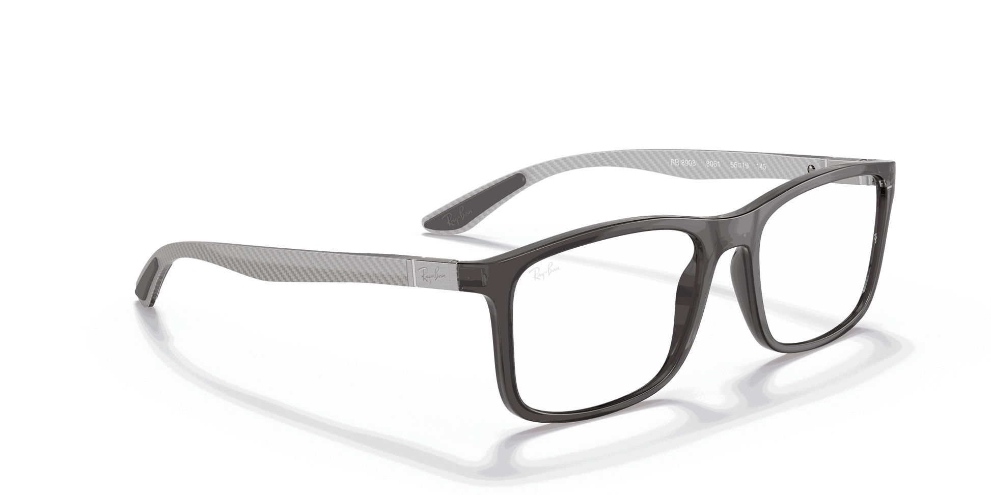 [Clear Lenses, Polished Transparent Grey Frame]