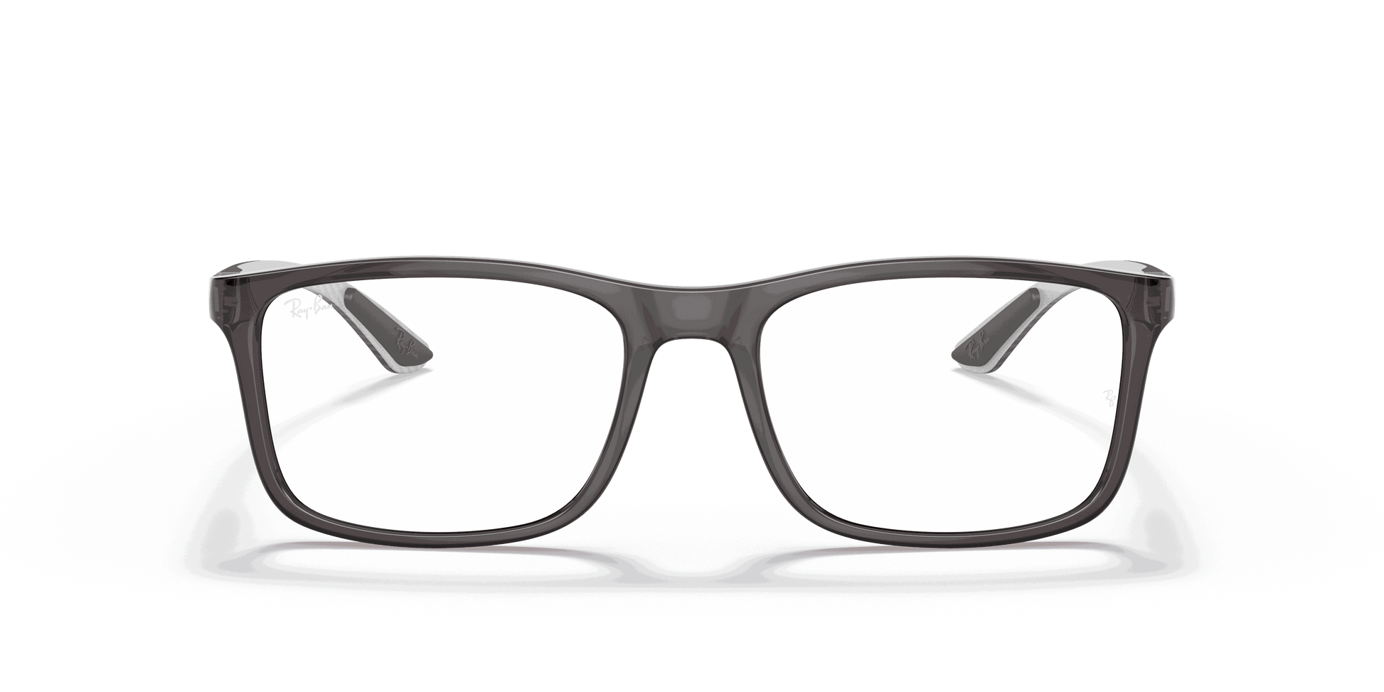 [Clear Lenses, Polished Transparent Grey Frame]