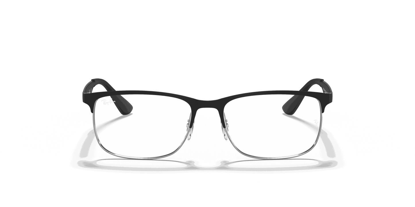 [Clear Lenses, Matte Matte Black On Silver Frame]
