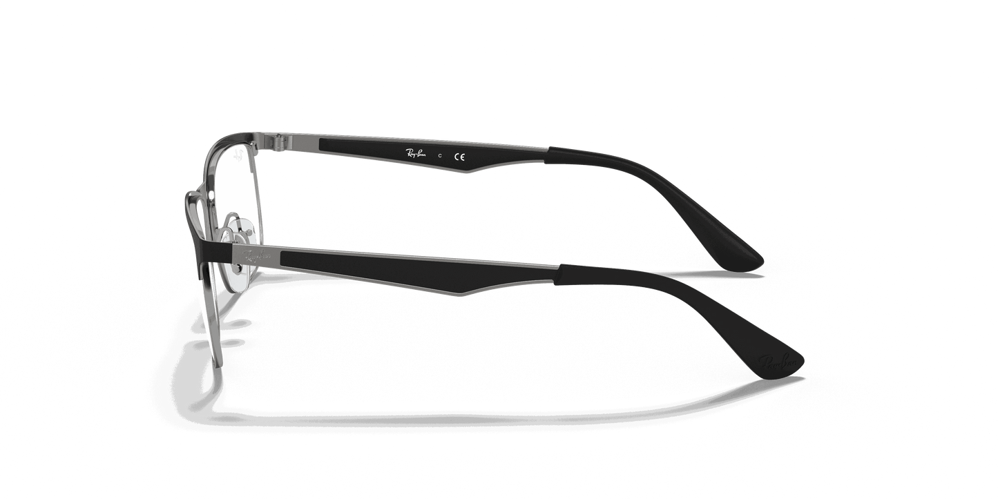 [Clear Lenses, Matte Matte Black On Silver Frame]