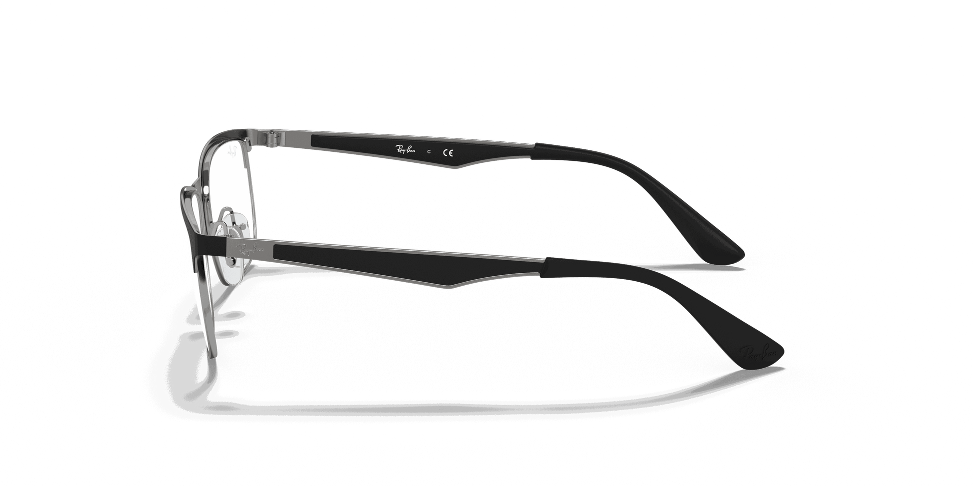 [Clear Lenses, Matte Matte Black On Silver Frame]