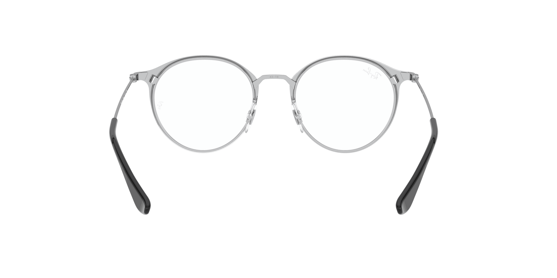 [Clear Lenses, Polished Black On Silver Frame]