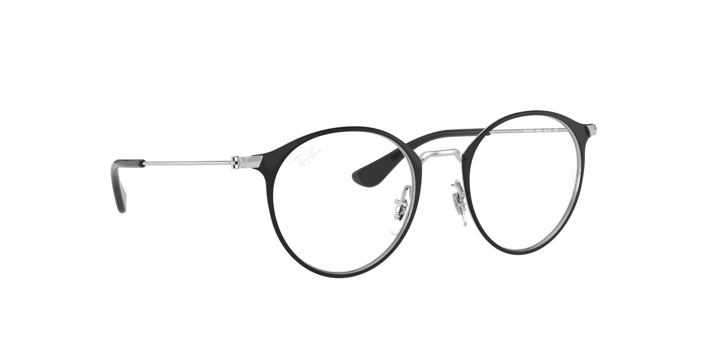 [Clear Lenses, Polished Black On Silver Frame]