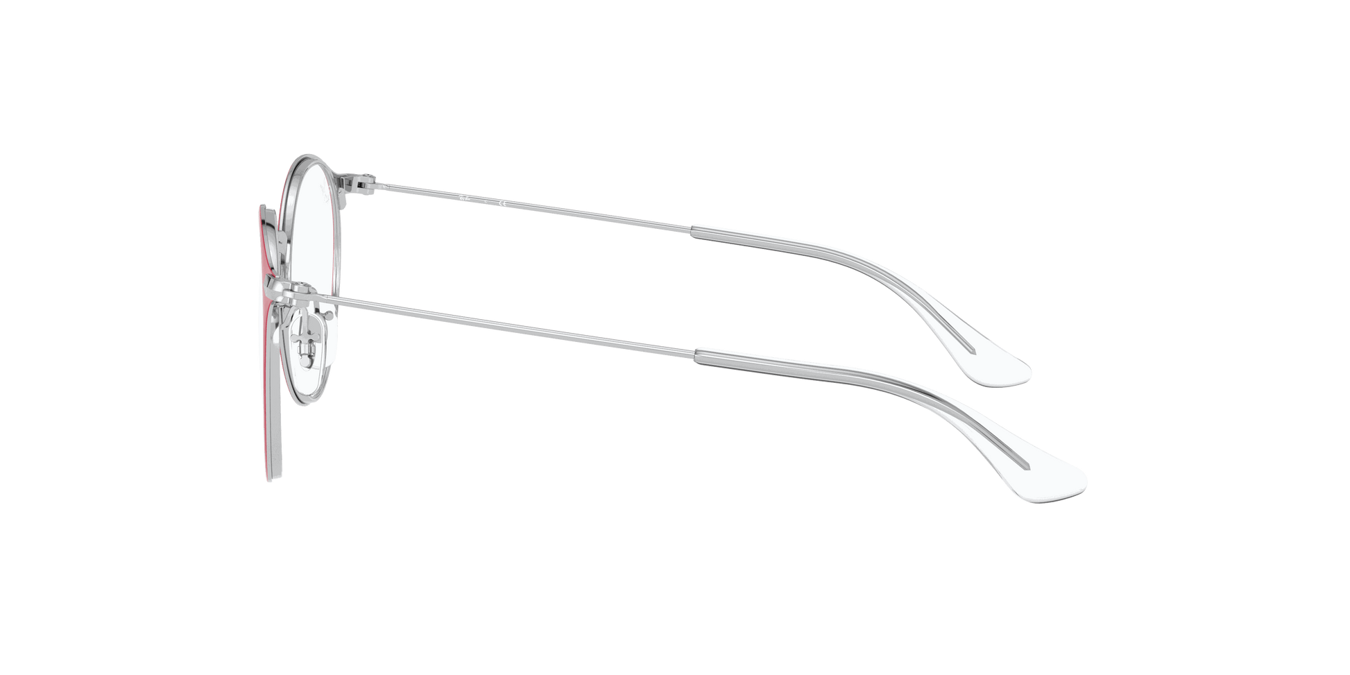[Clear Lenses, Polished Red On Silver Frame]