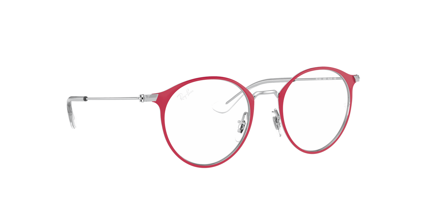 [Clear Lenses, Polished Red On Silver Frame]