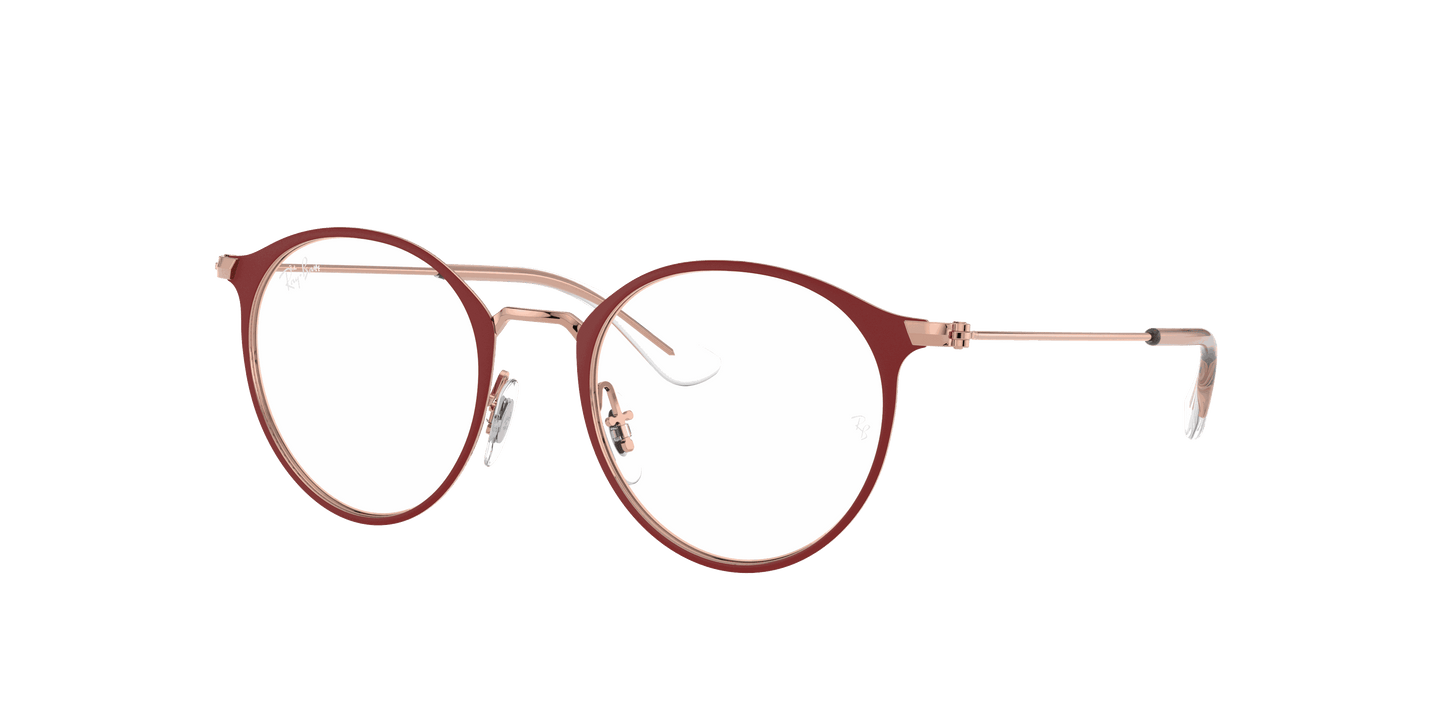 [Clear Lenses, Matte Bordeaux On Rose Gold Frame]
