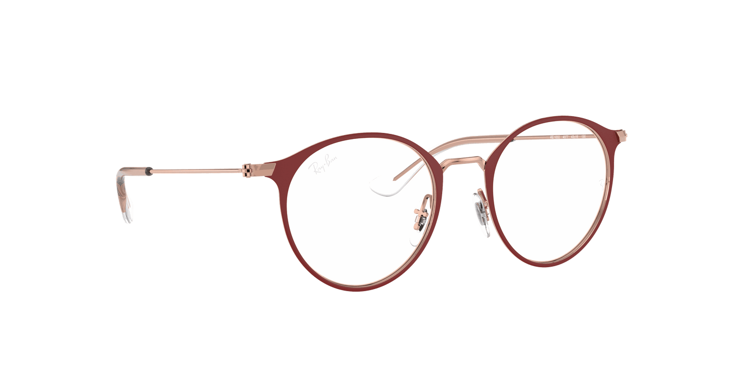 [Clear Lenses, Matte Bordeaux On Rose Gold Frame]