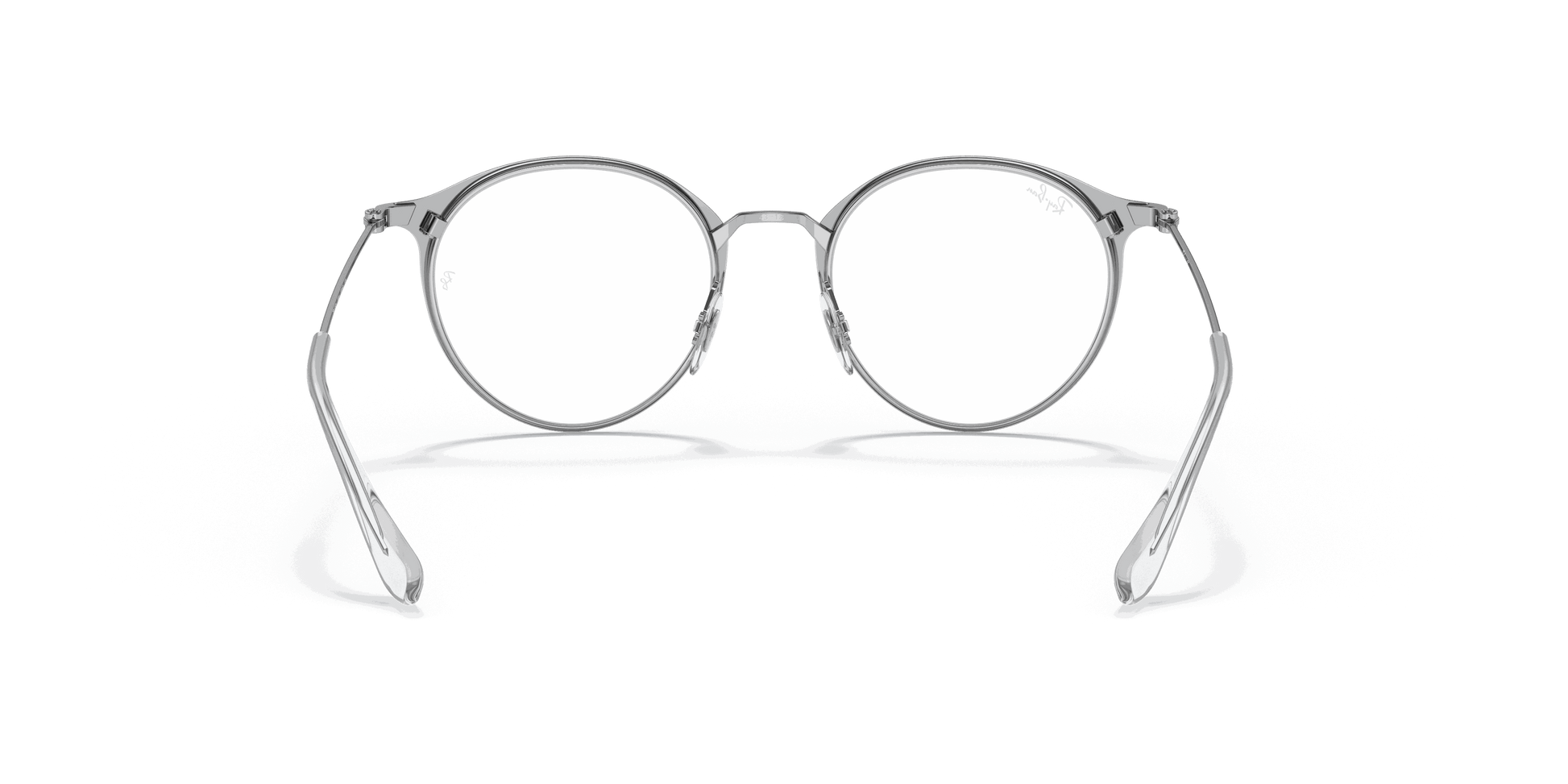 [Clear Lenses, Polished Silver On Red Frame]