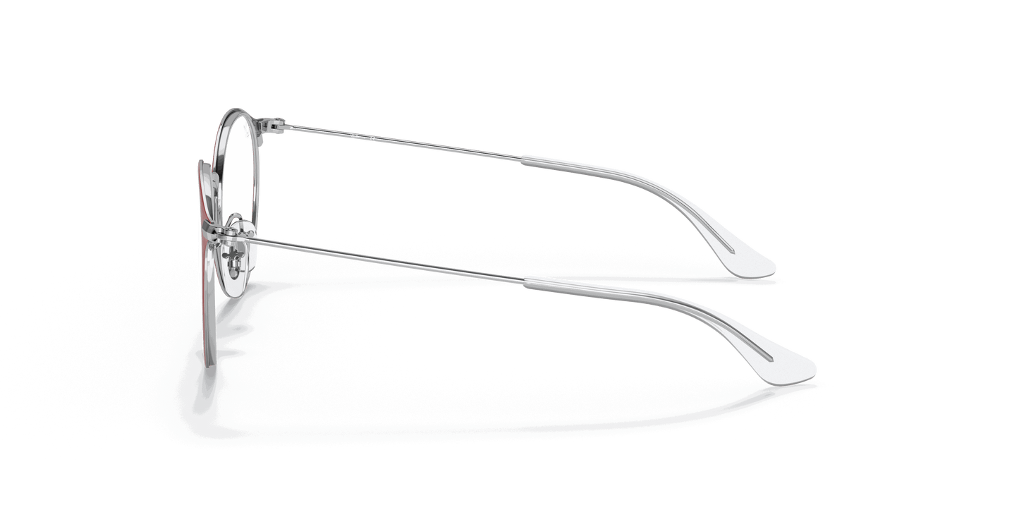 [Clear Lenses, Polished Silver On Red Frame]