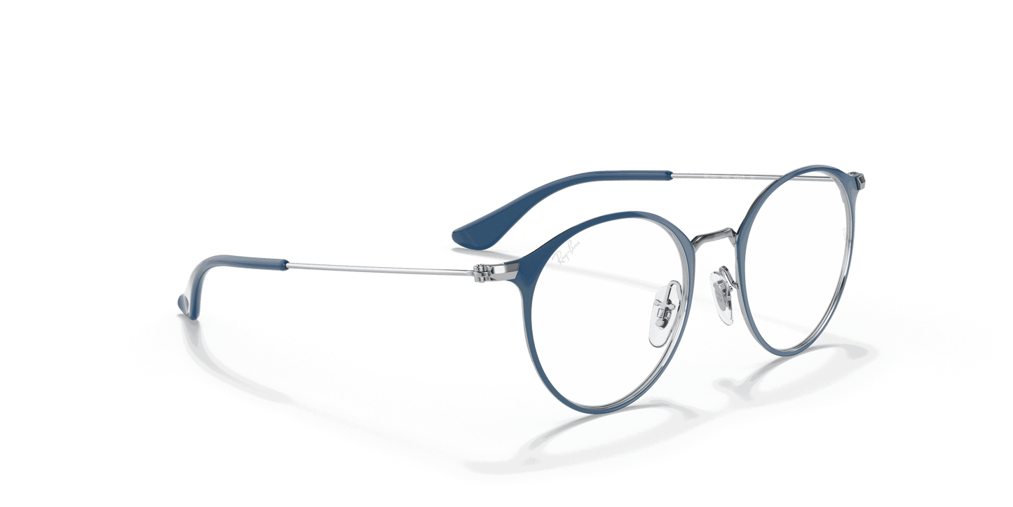 [Clear Lenses, Polished Blue On Silver Frame]