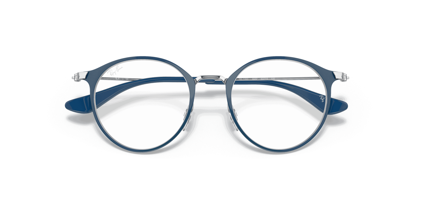 [Clear Lenses, Polished Blue On Silver Frame]