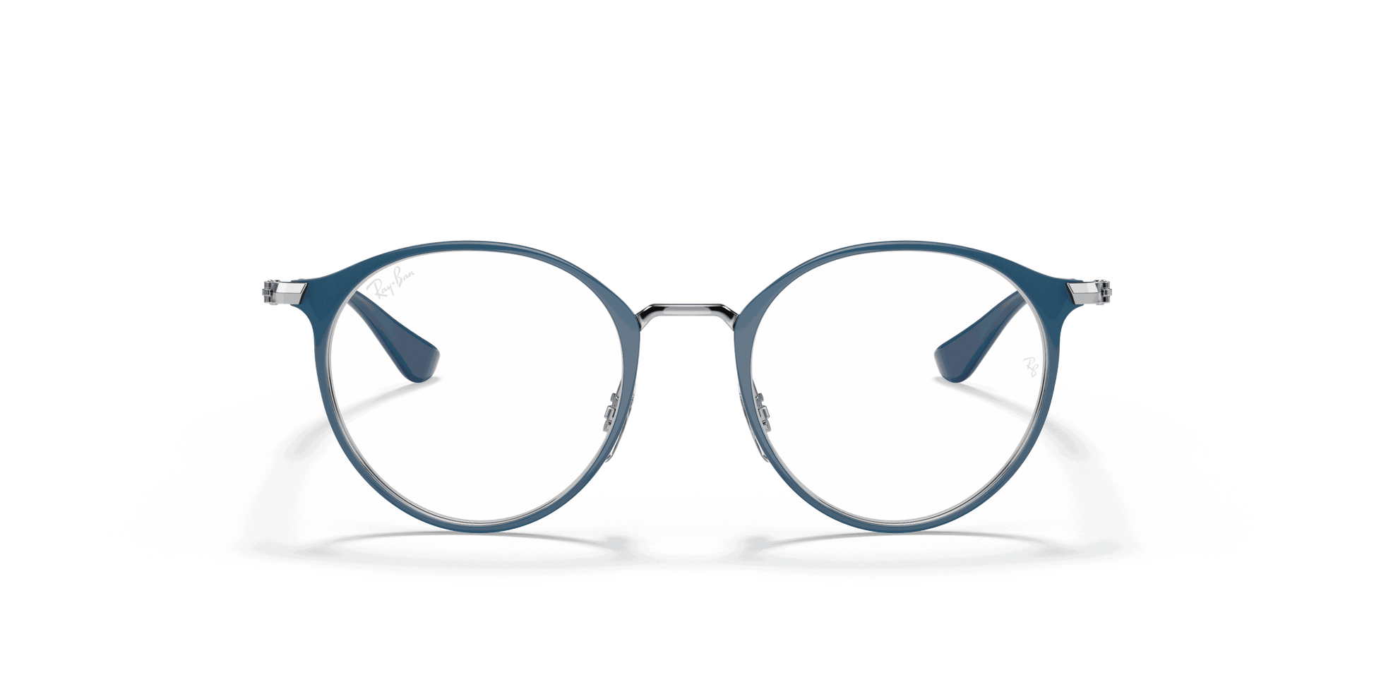 [Clear Lenses, Polished Blue On Silver Frame]