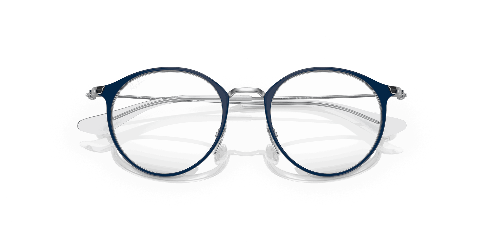 [Demo Lens Lenses, Polished Blue On Silver Frame]