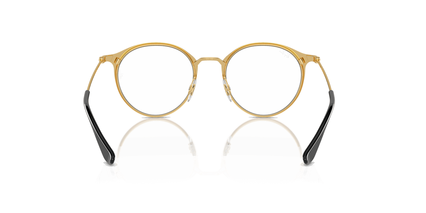 [Clear Lenses, Polished Black On Gold Frame]