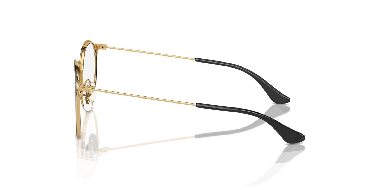 [Clear Lenses, Polished Black On Gold Frame]