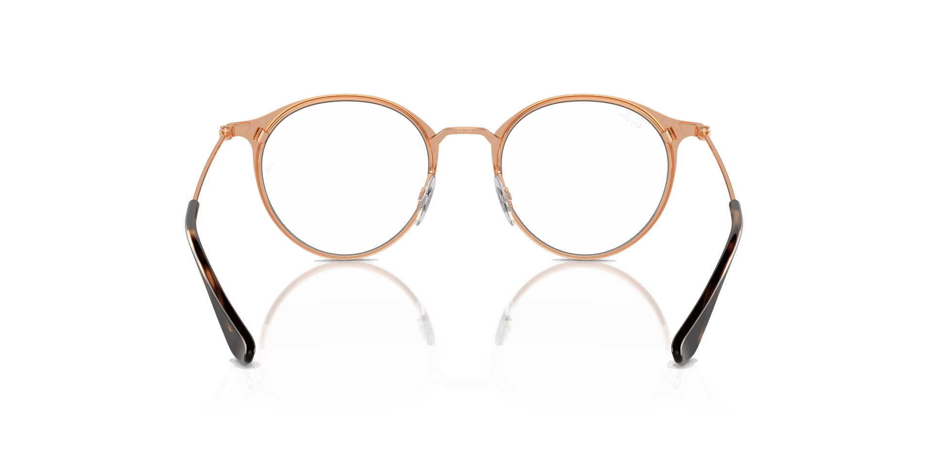 [Clear Lenses, Polished Brown On Rose Gold Frame]