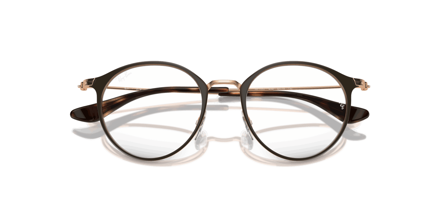[Clear Lenses, Polished Brown On Rose Gold Frame]