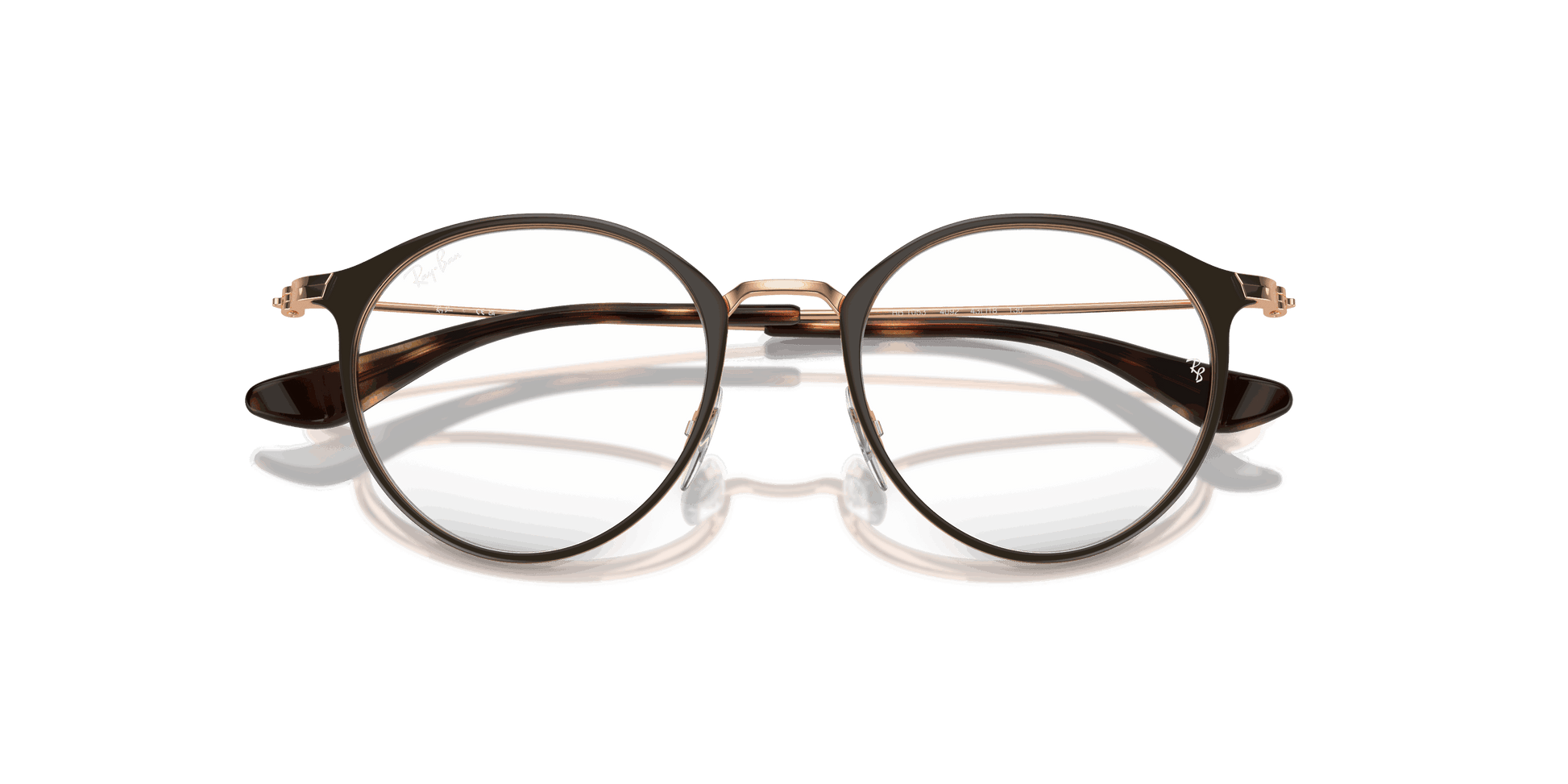 [Clear Lenses, Polished Brown On Rose Gold Frame]