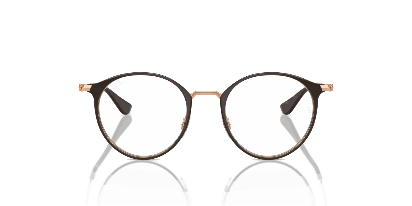 [Clear Lenses, Polished Brown On Rose Gold Frame]