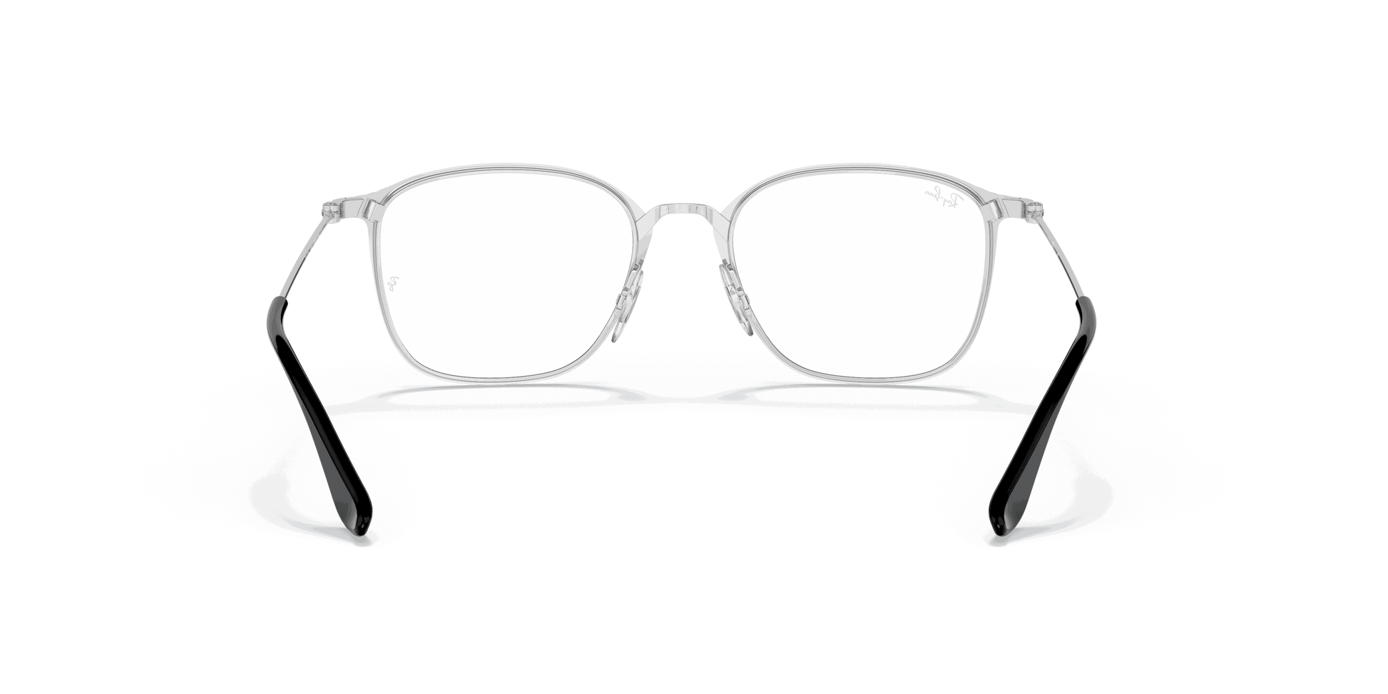 [Clear Lenses, Polished Silver On Black Frame]