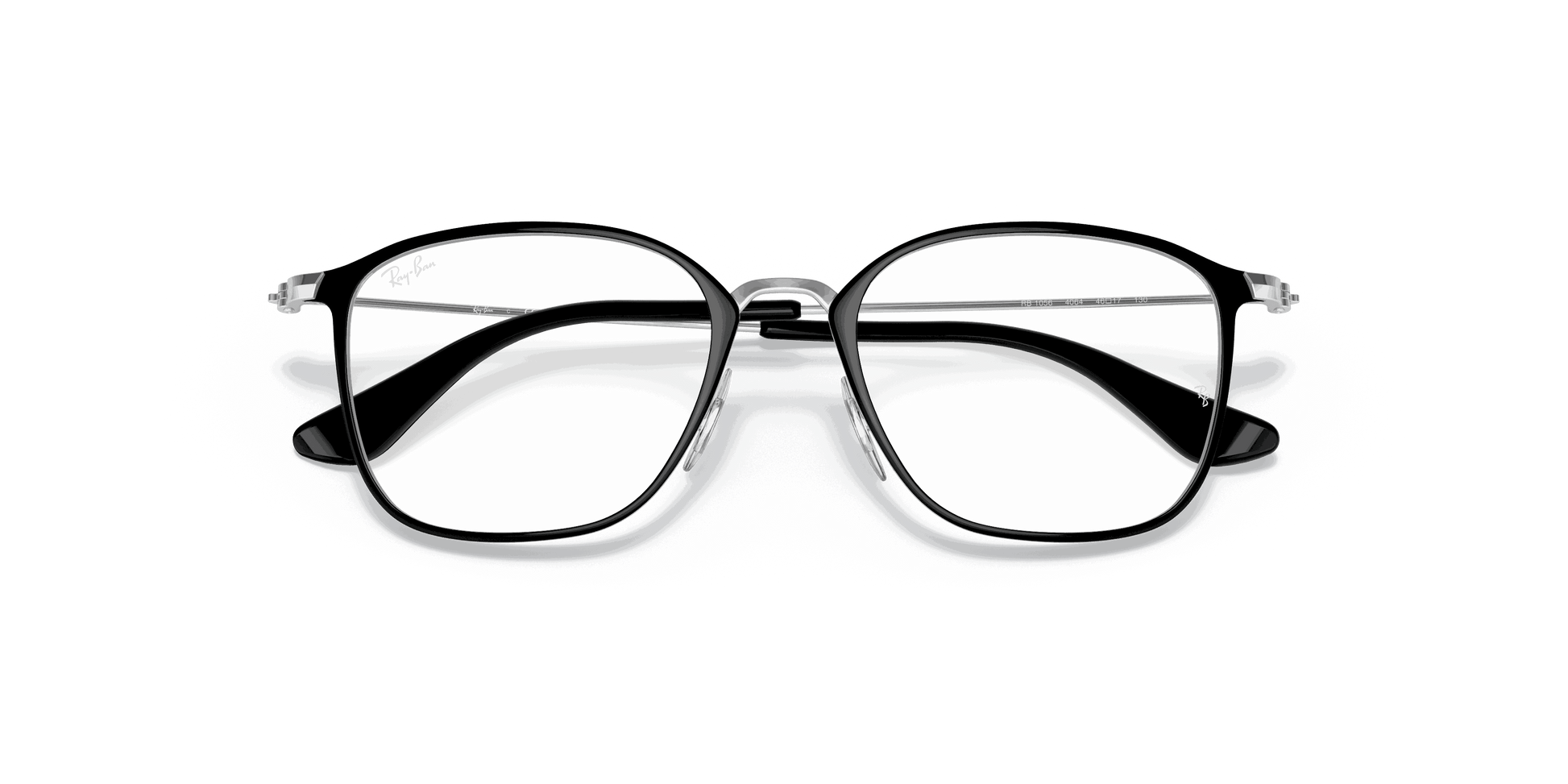 [Clear Lenses, Polished Silver On Black Frame]
