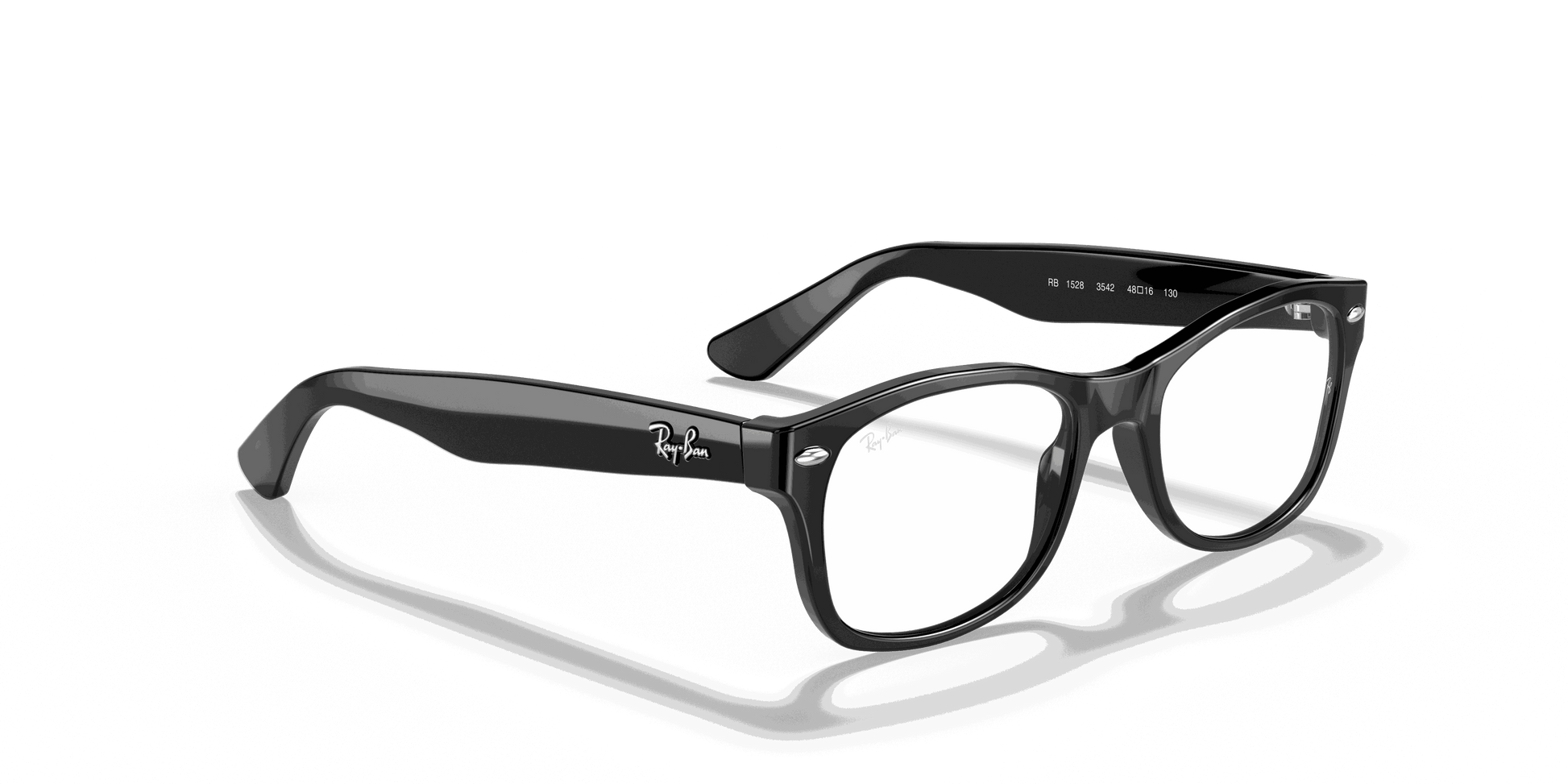 [Clear Lenses, Polished Black Frame]