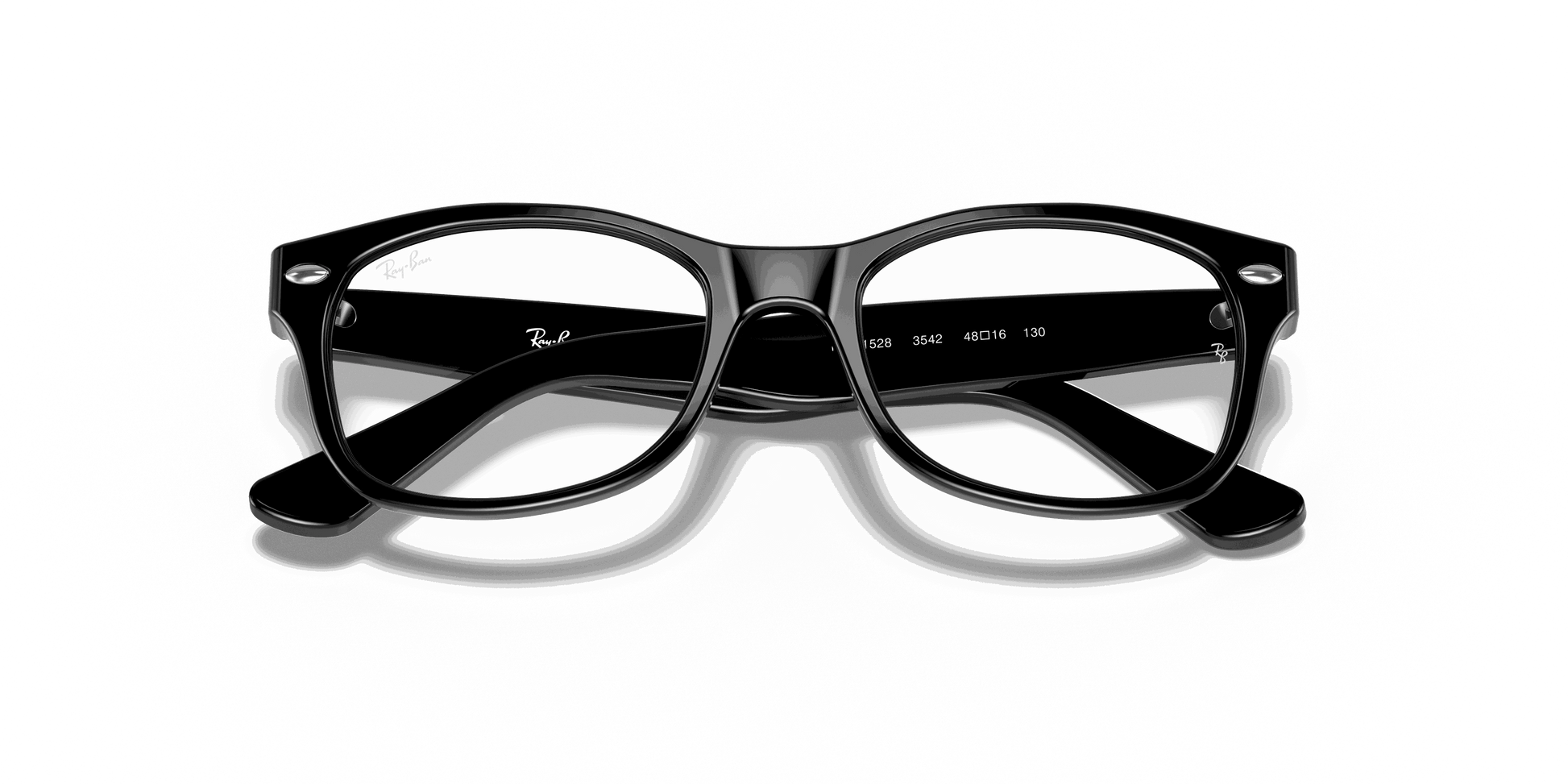 [Clear Lenses, Polished Black Frame]