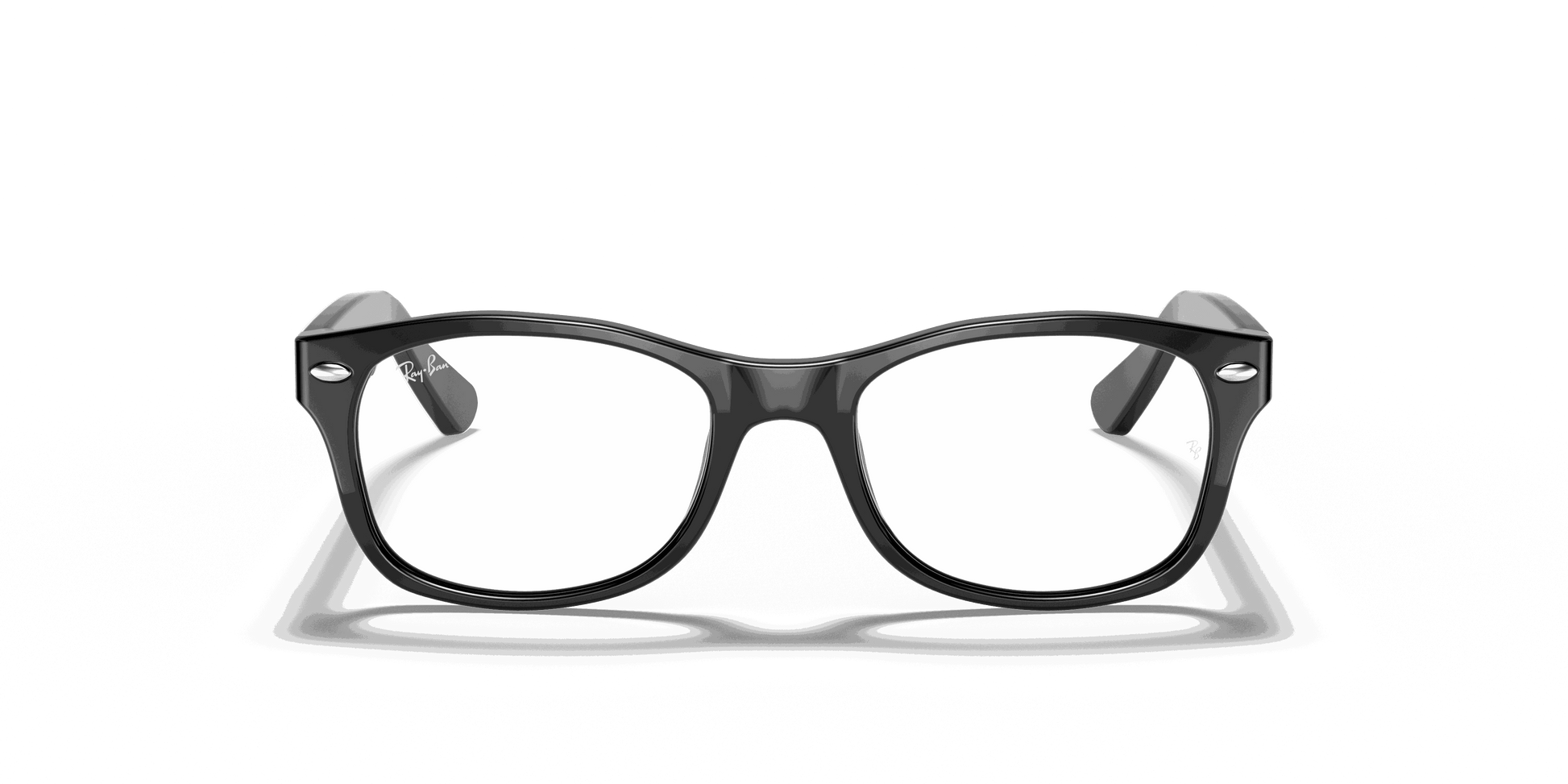 [Clear Lenses, Polished Black Frame]